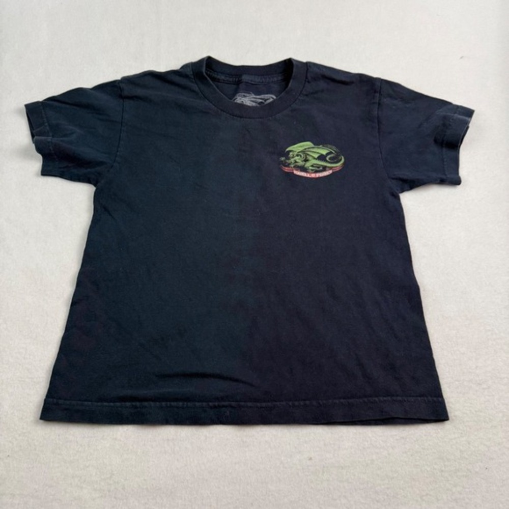 Powell Peralta Kids‎ Small Navy Blue Winged Dragon Graphic Skate T-Shirt